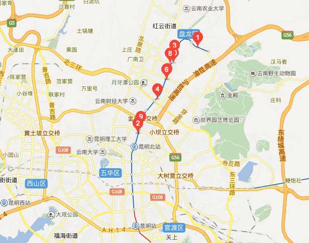 昆明北京路在哪個區(qū)?昆明北京路延長線是哪個區(qū)?