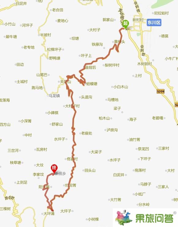 從東川到東川紅土地(新田鄉(xiāng))共41.6公里,東川到東川紅土地(新田鄉(xiāng))2小時10分鐘